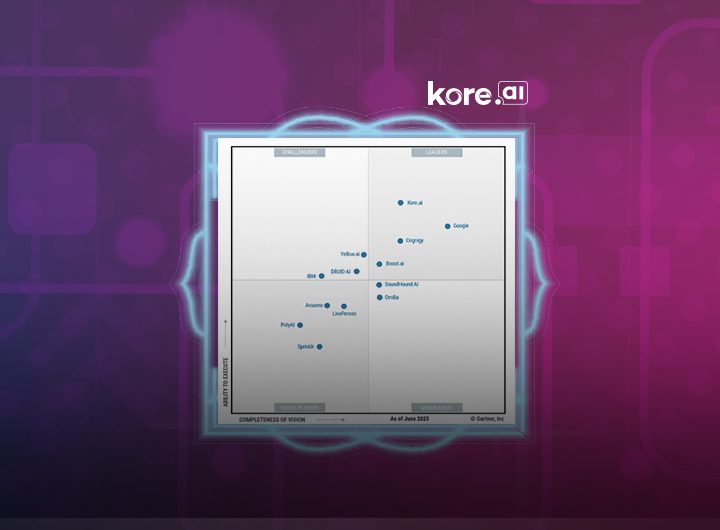 Kore.ai nombrado líder en el Cuadrante Mágico™ de Gartner® para plataformas de IA conversacional empresarial, 2025